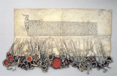 Privilege van Wladislaw Jagiello (ca. 1351-1434) Koning van Polen, verleend door de Koninklijke Raad door Polish School