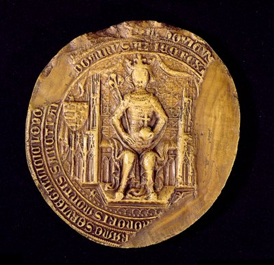Zegel van Lodewijk I (1326-82) de Grote, Koning van Polen door Polish School