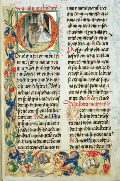 De Annunciatie uit het Pontificale van Bisschop Erasmus Ciolek, c.1510 door Polish School