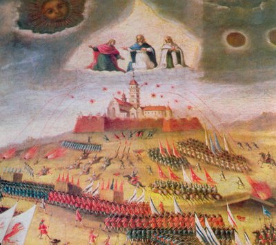 Het Zweedse Beleg van het Klooster van Jasna Gora in 1655 door Polish School