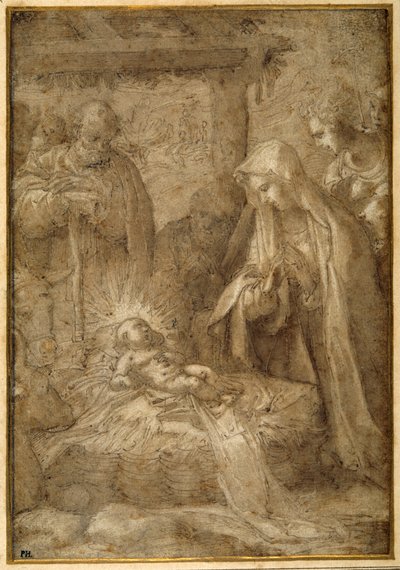 De Aanbidding van de Herders door Pompeo (fl.1569 71) (attr. to) Cesura