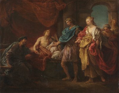 Studie voor Antiochus en Stratonice, ca. 1746 door Pompeo Batoni