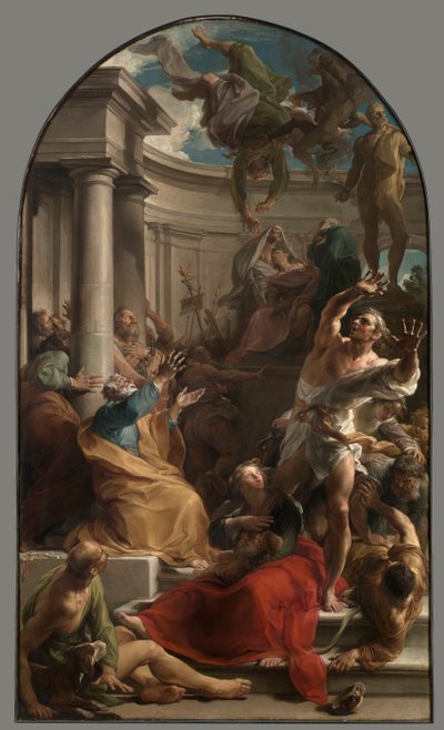 De val van Simon Magus, ca. 1745-1750 door Pompeo Batoni
