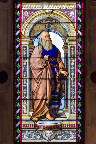 Genua, Duomo (Sint-Laurenskathedraal), de Kapel van Sint-Jan de Doper: glas-in-loodramen door Pompeo Bertini door Pompeo Bertini