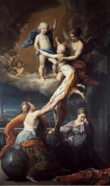 Allegorie van de dood van de kinderen van Ferdinand IV door Pompeo Girolamo Batoni