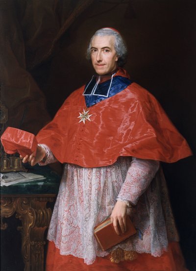 Portret van Kardinaal Jean-François Joseph de Rochechouart door Pompeo Girolamo Batoni