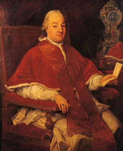Portret van paus Pius VI (Giannangelo Braschi, Cesena) door Pompeo Girolamo Batoni