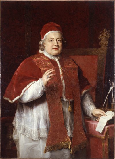Portret van paus Clemens XIII door Pompeo Girolamo Batoni