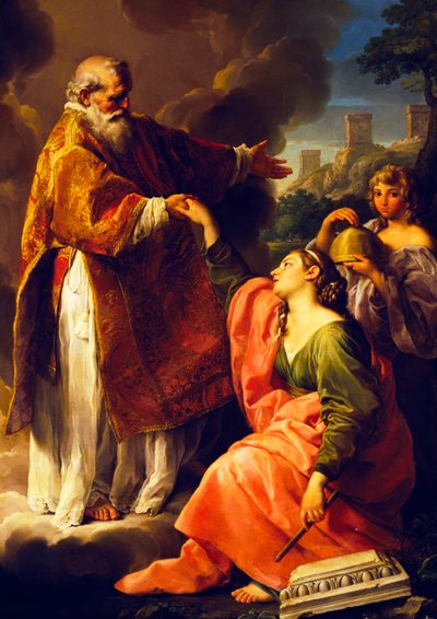 San Marino verheft de Republiek, door Pompeo Batoni door Pompeo Girolamo Batoni