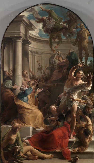 De val van Simon Magus, ca. 1745-50 door Pompeo Girolamo Batoni