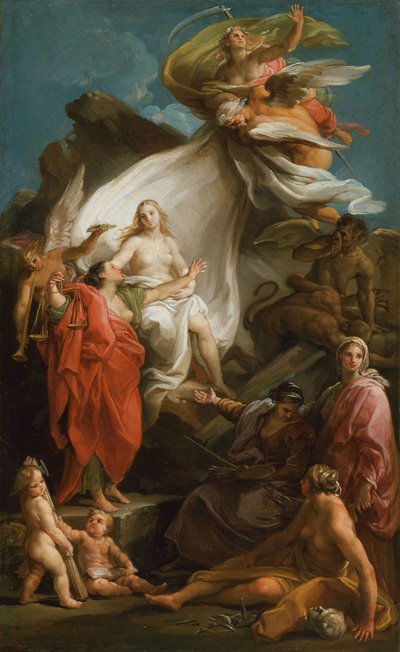 Tijd Onthult Waarheid door Pompeo Girolamo Batoni