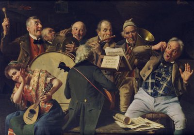 Een orkestrepetitie, ca. 1920 door Pompeo Massani