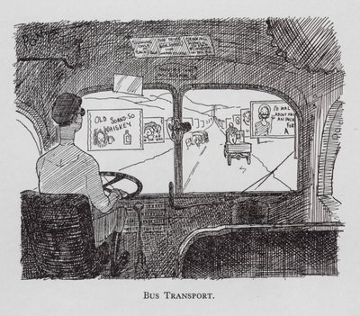 Busvervoer (litho) door Pont (1908 40)