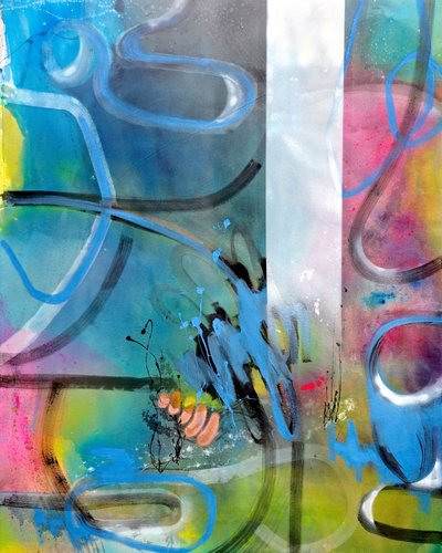 Kleurrijke abstracte stroming door Poonam Choudhary