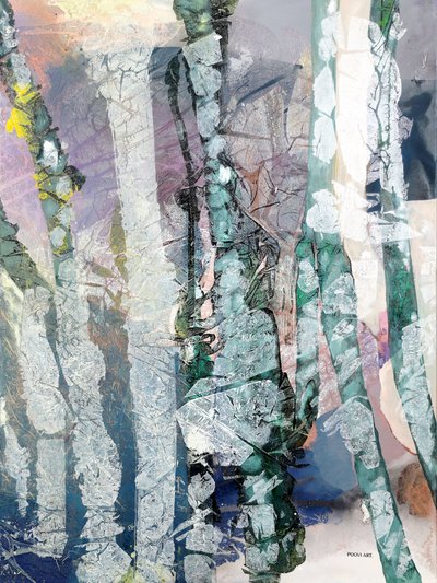 Misty Forest – Abstract door Poonam Choudhary