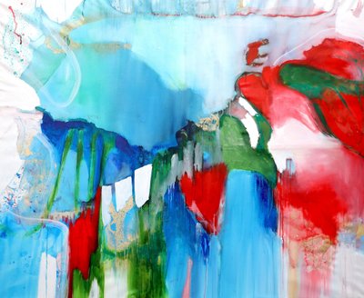 Levendige abstracte stroming door Poonam Choudhary