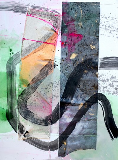 Levendige abstracte penseelstreken door Poonam Choudhary