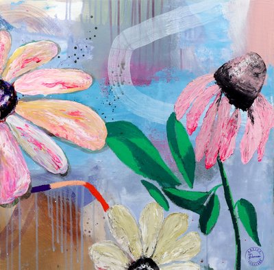 Levendig bloemenmotief door Poonam Choudhary