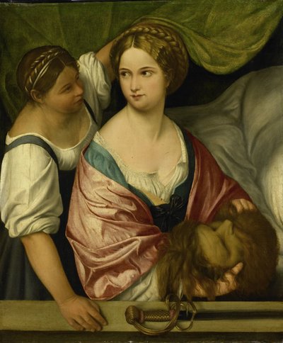 Judith met het hoofd van Holofernes door Pordenone (circle of)