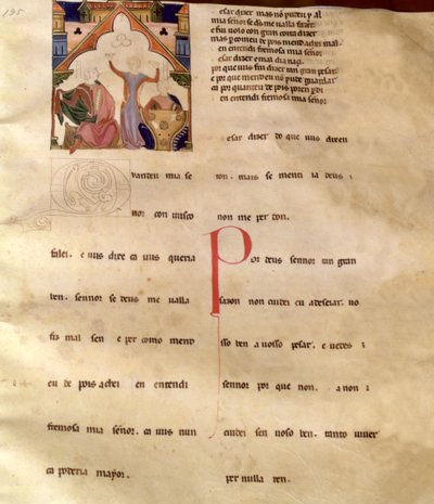Ajuda Liedverzen, Pagina 195R, 13e-15e eeuw door Portuguese School