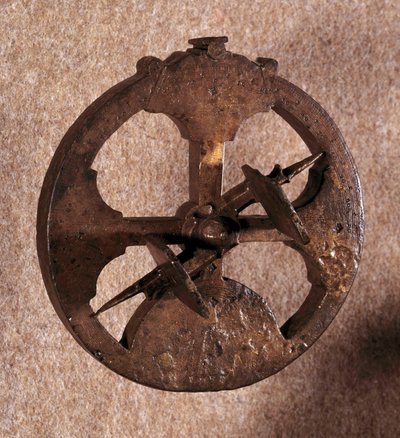 Een astrolabium, een astronomisch meetinstrument gebruikt door navigators. Gemaakt in Portugal. 1648. door Portuguese School