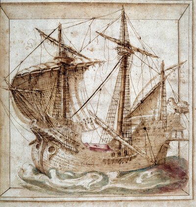 Karveel. Portugees manuscript door Portuguese School