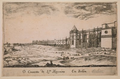 Jeronimos Klooster in de wijk Belem, Portugal 1662 door Portuguese School