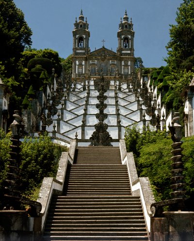Uitzicht op het heiligdom van Bom Jesus do Monte door Portuguese School