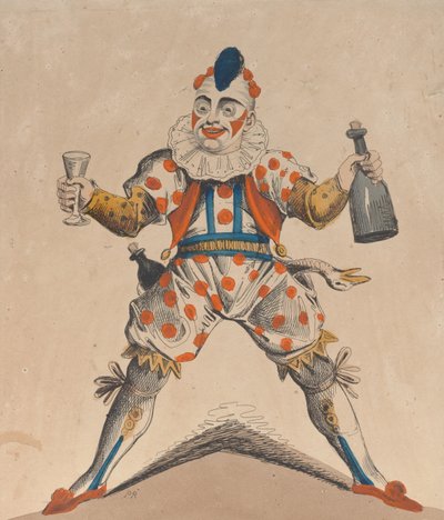 Mr. Grimaldi als clown, 13 juli 1822 door Possibly Piercy Roberts