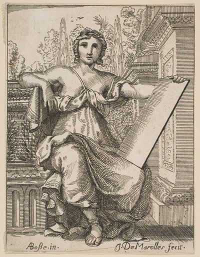 Zittende Vrouw met een Tablet door Possibly by Jean Antoine de Maroulles