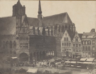 Place du Marché in Ieper door Possibly by Louis Désiré Blanquart évrard.