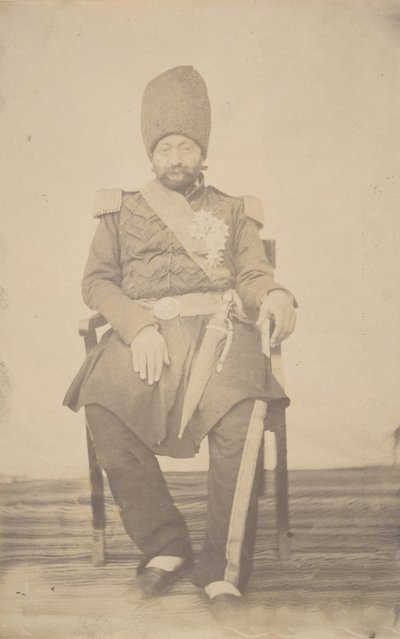 Portret van Ardeshir Mirza, oom van de koning, 1840s-60s door Possibly by Luigi Pesce.