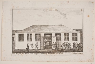 Frederik V bezoekt de Stallen en de Rijschool op de Sorø Academie door Poul Isac Grønvold