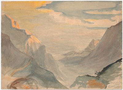 Italiaans berglandschap door Poul S. Christiansen