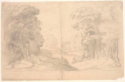 Landschap met bomen door Poul S. Christiansen