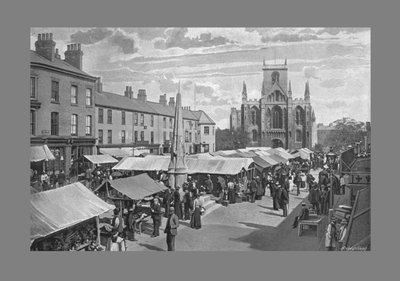 Marktplaats, Selby, ca. 1900 door Poulton and Co