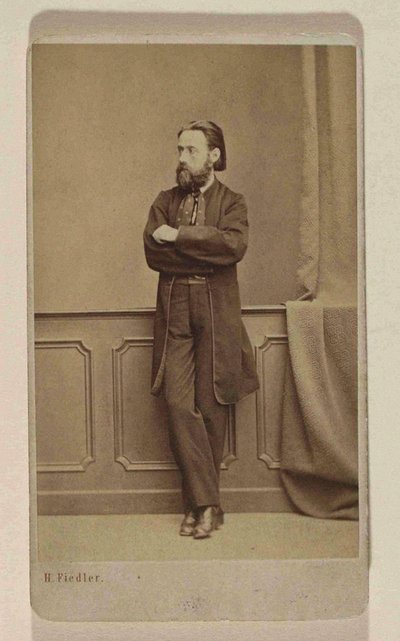 Portret van de componist Bedrich Smetana, ca. 1866 door Prague . Photo studio H. Fiedler