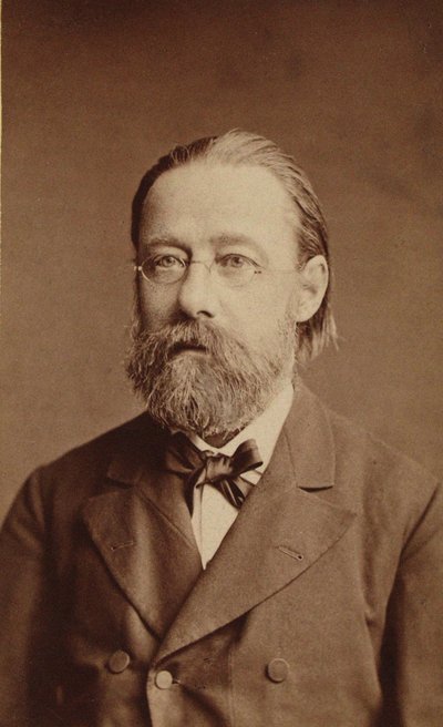 Portret van de Componist Bedrich Smetana door Prague . Photo studio J. Mulac