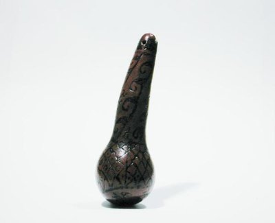 Coca-container met gebrande decoratie, Chancay door Pre Columbian Pre Columbian