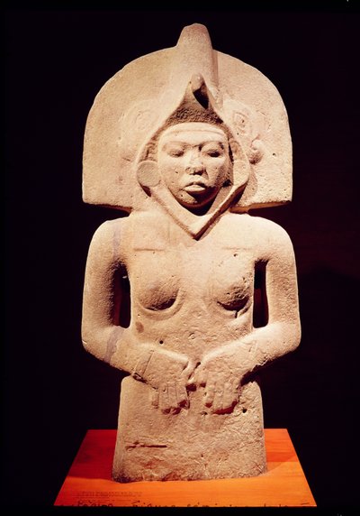 Vrouwelijke vruchtbaarheidsfiguur, Huaztec door Pre Columbian