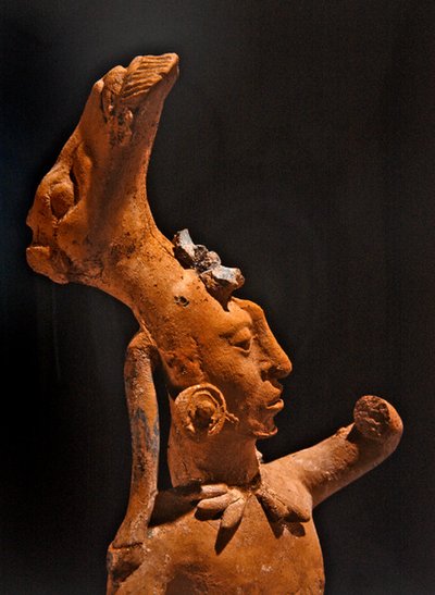 Detail van een balspeler, Jaina Cultuur door Pre Columbian Pre Columbian