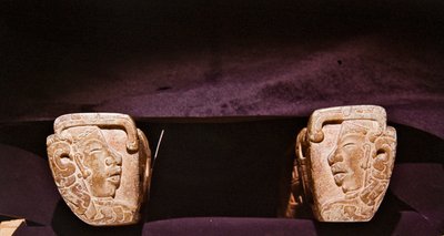 Detail van een juk gebruikt in ceremoniële balspelen, Vera Cruz door Pre Columbian Pre Columbian