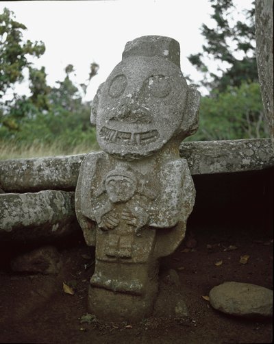 Megalithische sculptuur van vruchtbaarheidsgodin door Pre Columbian Pre Columbian