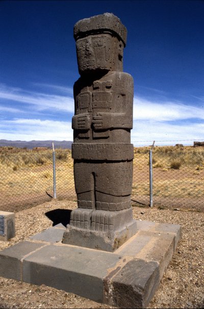 Pre-Columbiaanse archeologische site van Tiahuanaco, Bolivia door Pre Columbian Pre Columbian