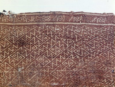 Pre-Columbiaanse stof, al. J. Anquetil157: gezicht157 bis: revers door Pre Columbian Pre Columbian