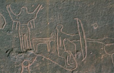 Menselijke figuren en dieren door Prehistoric