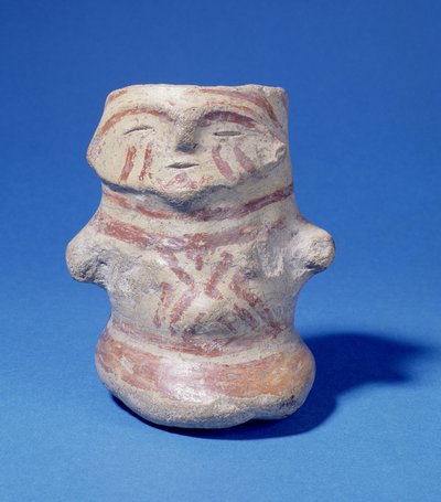 Vaartuig in menselijke vorm, Hacilar, Turkije, ca. 5500 v.Chr. door Prehistoric
