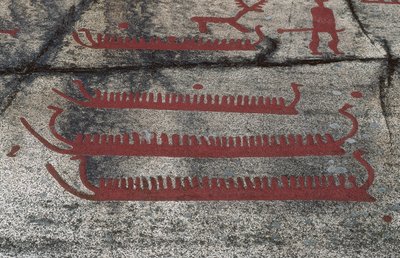 Boten, Fossum rots, Rotstekening van Tanum, Zweden door Prehistoric Prehistoric
