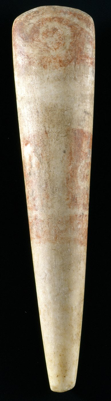 Hoofd van een acrolith figuur, uit Thessalië, Laat-Neolithische Periode (ca. 4500-3200 v.Chr.) door Prehistoric Prehistoric