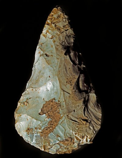 Prehistorie: lithische vervaardiging biface van Micoquian type door Prehistoric Prehistoric